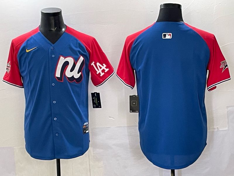 Men Los Angeles Dodgers Blank Blue All star 2025 Nike MLB Jersey style 01->los angeles dodgers->MLB Jersey
